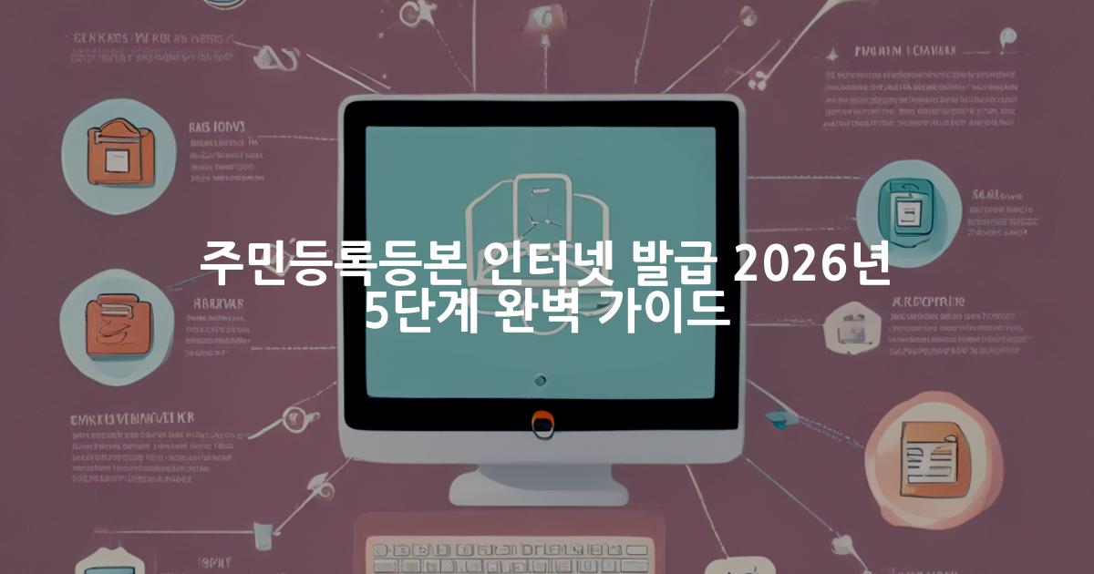 주민등록등본 인터넷 발급 방법