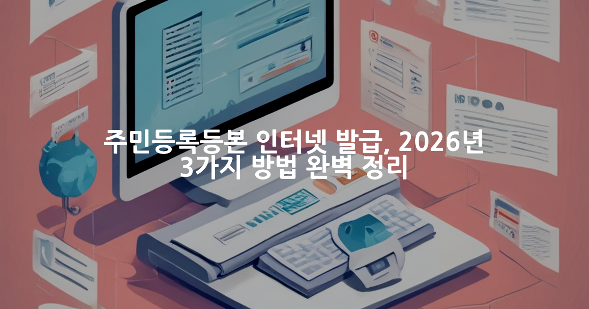 주민등록등본 인터넷 발급 방법