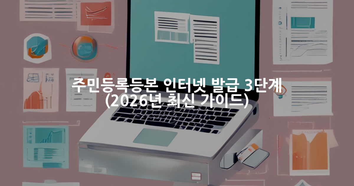주민등록등본 인터넷 발급 방법